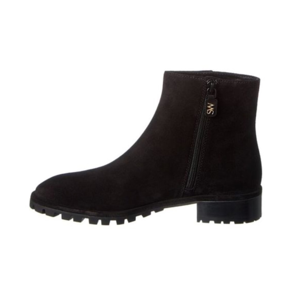 Stuart Weitzman Maelie Suede Booties Black, Size 5.5 B